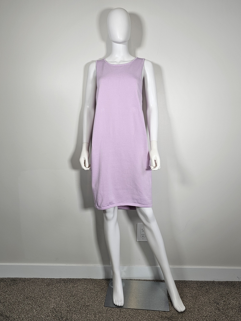 Babaton Aritzia Lavender Lilac Sleeveless Shift Dress Sz L